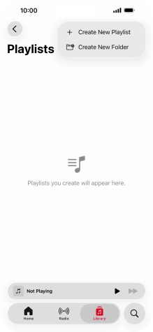 Press Create New Playlist. Press Create New Playlist.