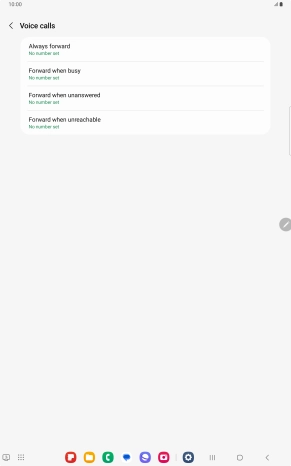 Press the required divert type. Press the required divert type.