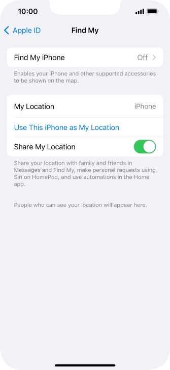 Press Find My iPhone. Press Find My iPhone.