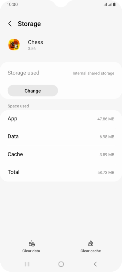 Press Clear cache.