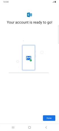 If this screen is displayed, your email account has been recognised and is being set up automatically. Follow the instructions on the screen to key in more information and finish setting up your phone.