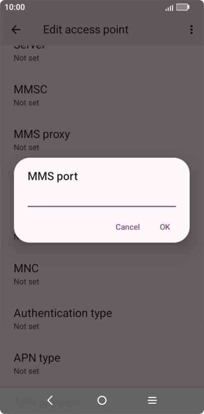 Key in 8799 and press OK.