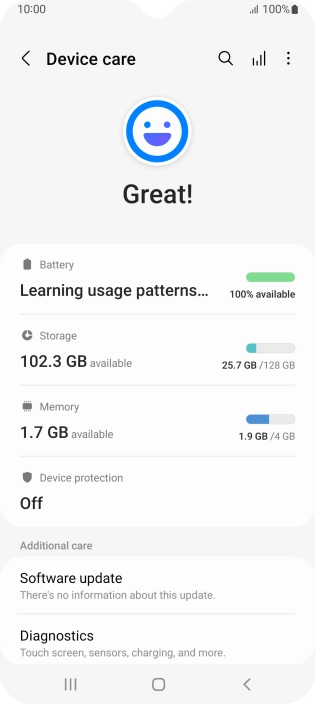 Press Battery.