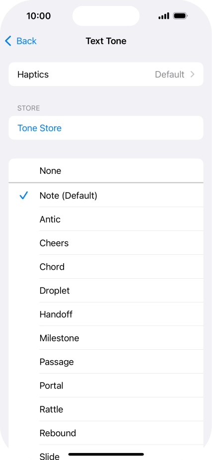 Press the required message tones to hear them.