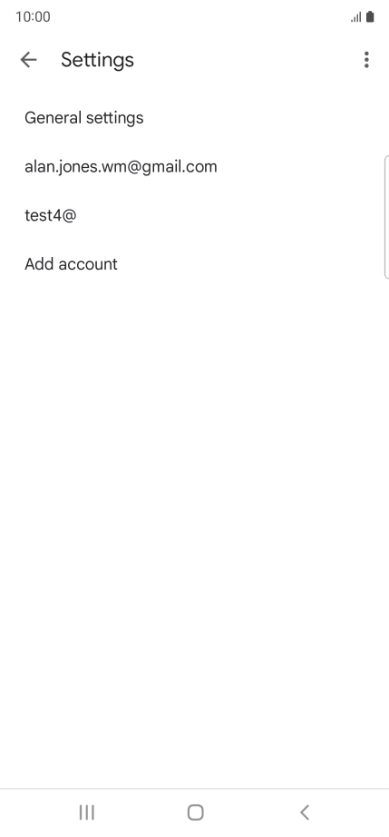 Press the required email account.