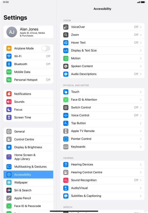 Press Display & Text Size. Press Display & Text Size.