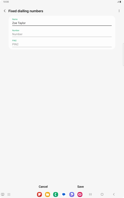 Press Number and key in the required phone number.