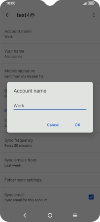 Press OK and key in the required name. Press OK and key in the required name.