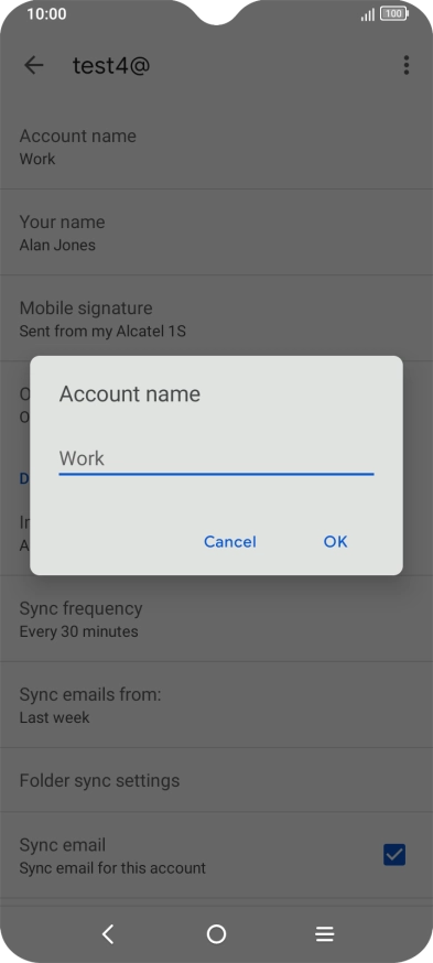 Press OK and key in the required name. Press OK and key in the required name.