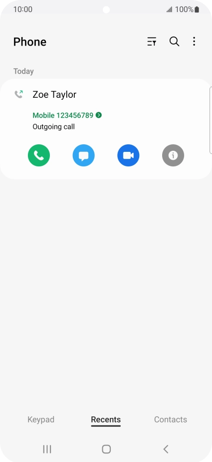 Press the info icon. Press the info icon.