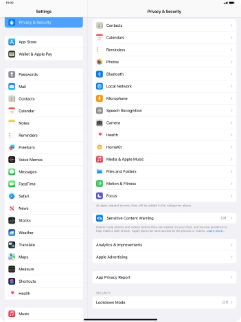 Press App Privacy Report. Press App Privacy Report.