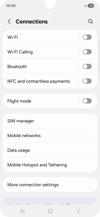 Press Mobile networks.