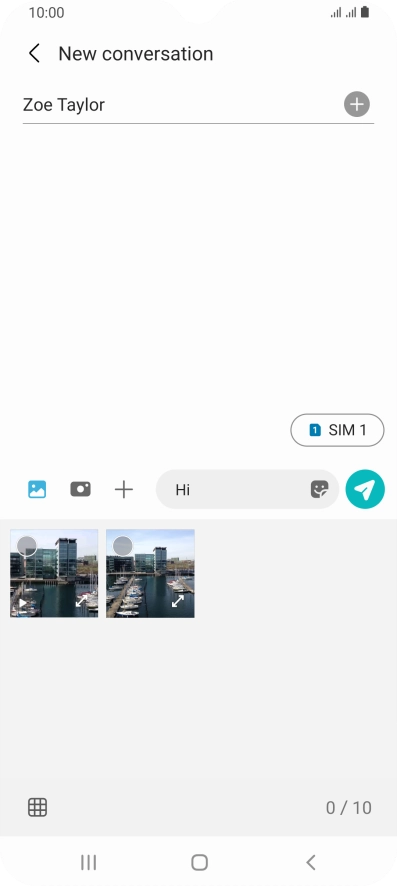 Press the gallery icon and go to the required folder.