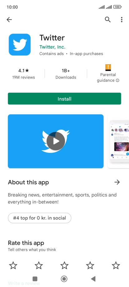 Press Install and follow the instructions on the screen to install the app.