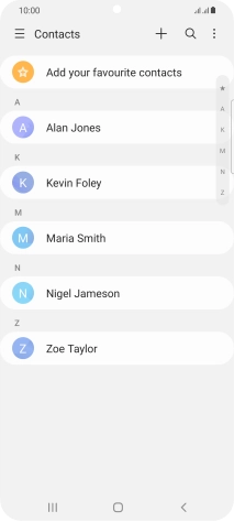 Press the new contact icon. Press the new contact icon.