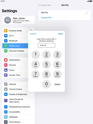 Key in your PIN and press Done.