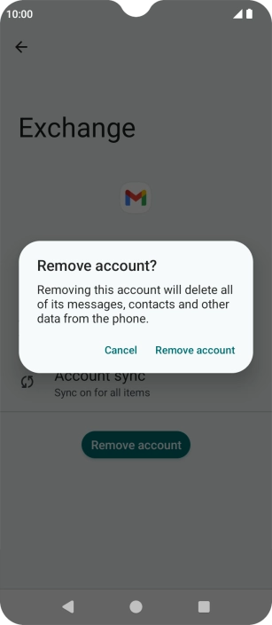 Press Remove account. Press Remove account.