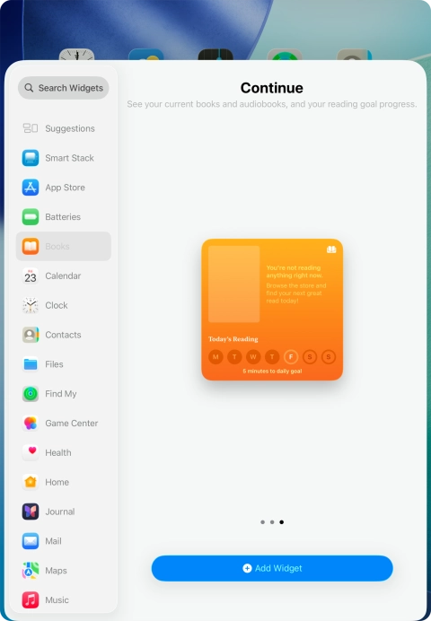 Press Add Widget.