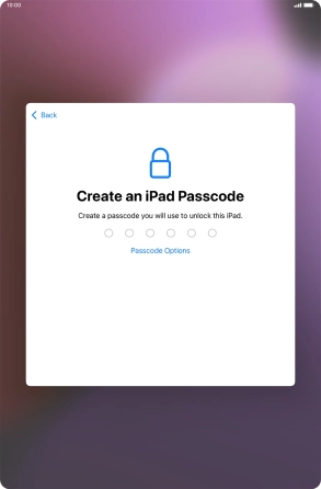 Press Passcode Options.