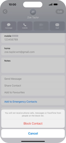 Press Block Contact.