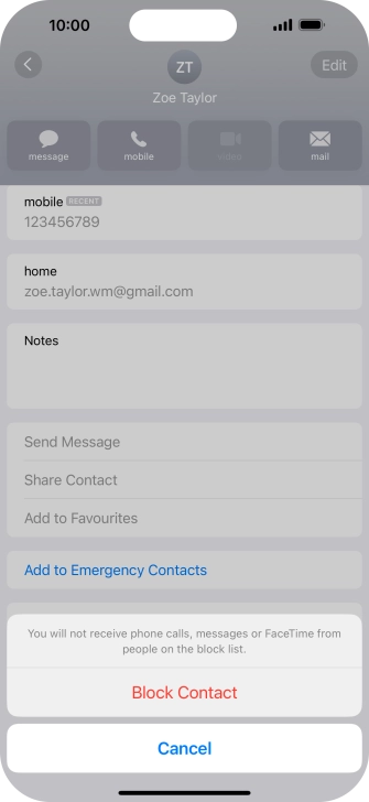 Press Block Contact.