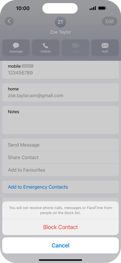 Press Block Contact.