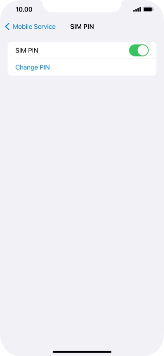 Press Change PIN. Press Change PIN.