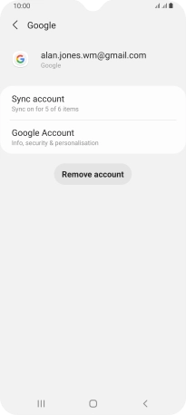 Press Sync account. Press Sync account.