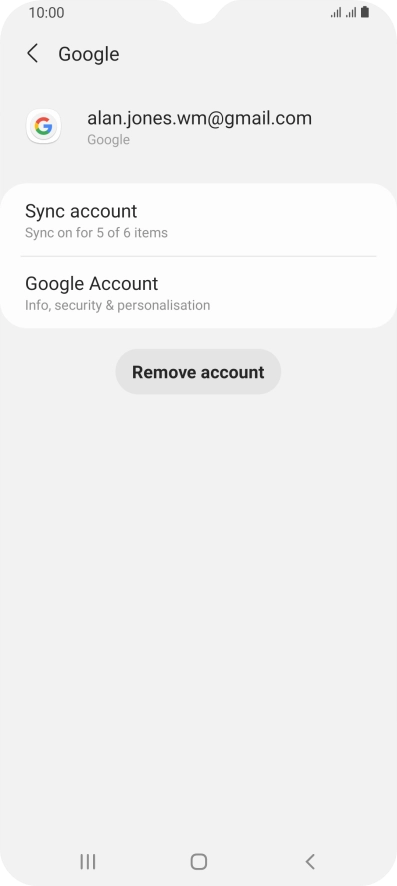 Press Sync account. Press Sync account.