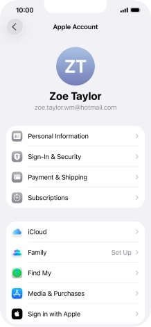 Press iCloud.