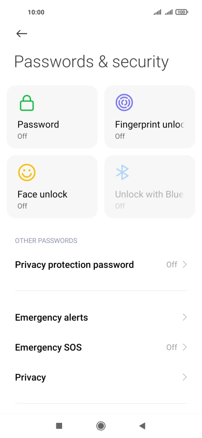 Press Privacy.