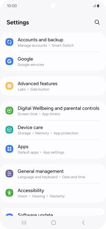 Press Advanced features.
