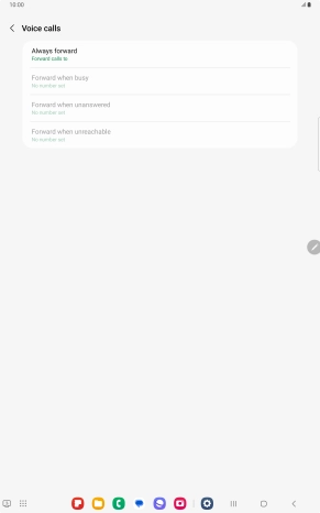 Press the required divert type. Press the required divert type.