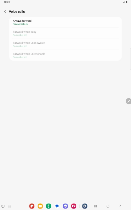 Press the required divert type. Press the required divert type.