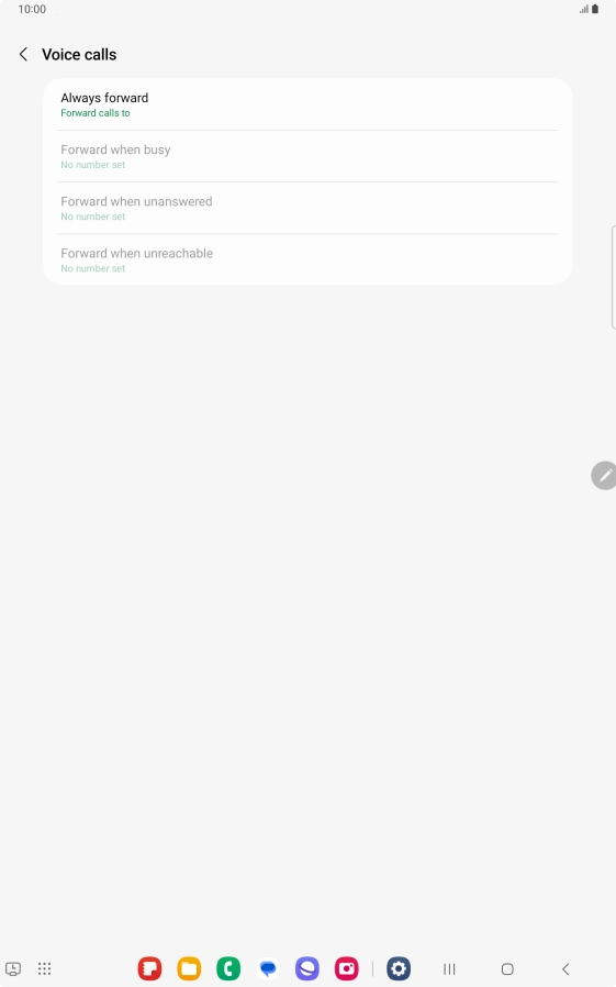 Press the required divert type. Press the required divert type.