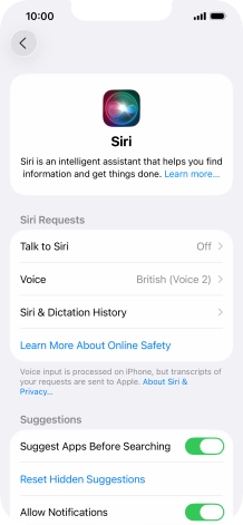 Press Talk to Siri.