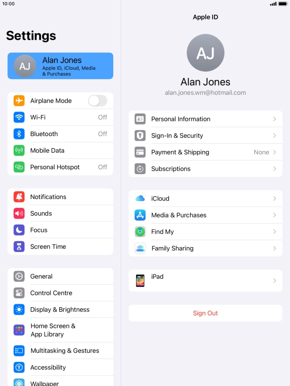 Press iCloud. Press iCloud.