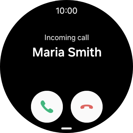 Press the accept call icon and slide your finger upwards to answer the call.