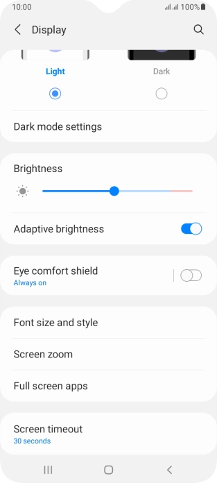 Press the indicator next to 