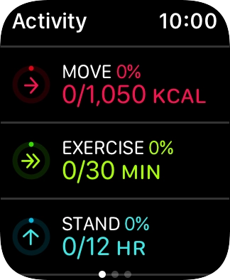 Keep sliding upwards and follow the instructions on the screen to see an activity summary for the current week or to adjust the daily activity goal. Keep sliding upwards and follow the instructions on the screen to see an activity summary for the current week or to adjust the daily activity goal.