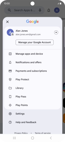 Press Manage apps and device.