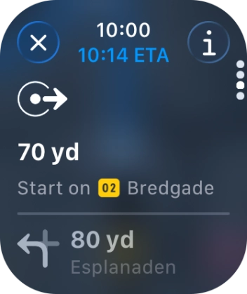 Press the end icon.