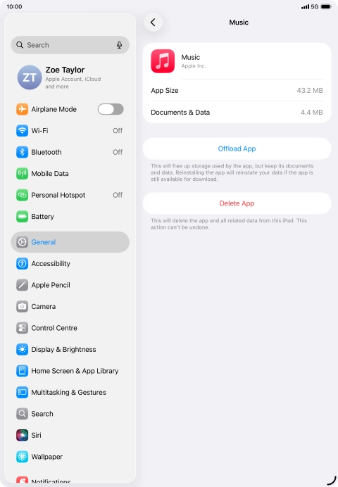 Press Offload App.