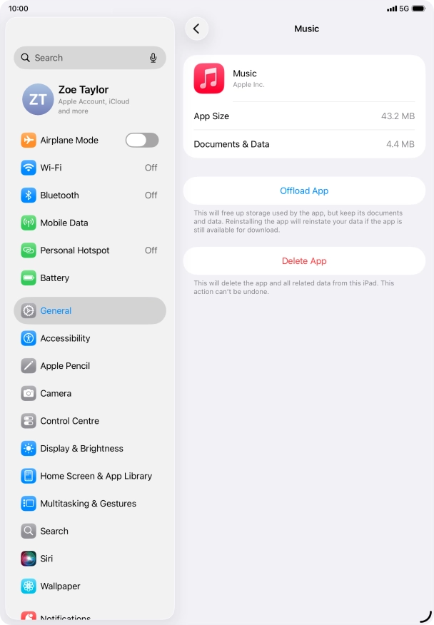 Press Offload App.