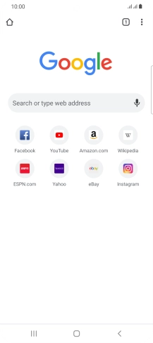 Press the address bar. Press the address bar.