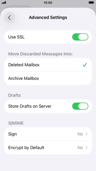 Press the indicator next to 