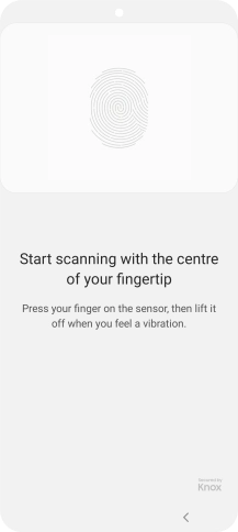 Follow the instructions on the screen to create the phone lock code using your fingerprint. Follow the instructions on the screen to create the phone lock code using your fingerprint.