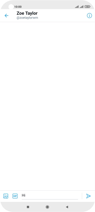 Write the required message and press the send icon.