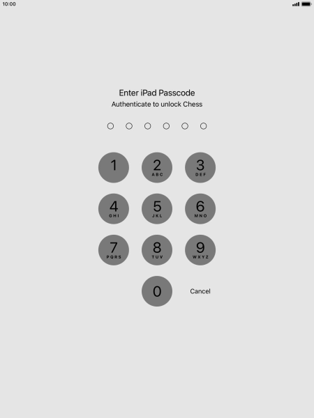 Use the lock code you created. The app is now no longer locked.