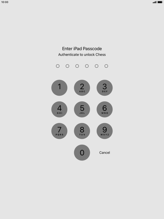 Use the lock code you created. The app is now no longer locked.